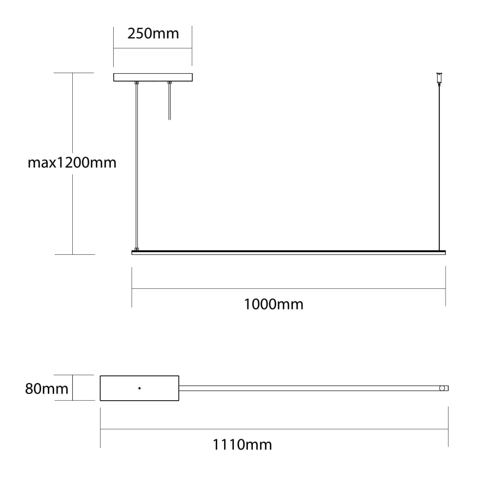 Splint - lampe à suspension en aluminium blanc lucido strip.led — vue 4