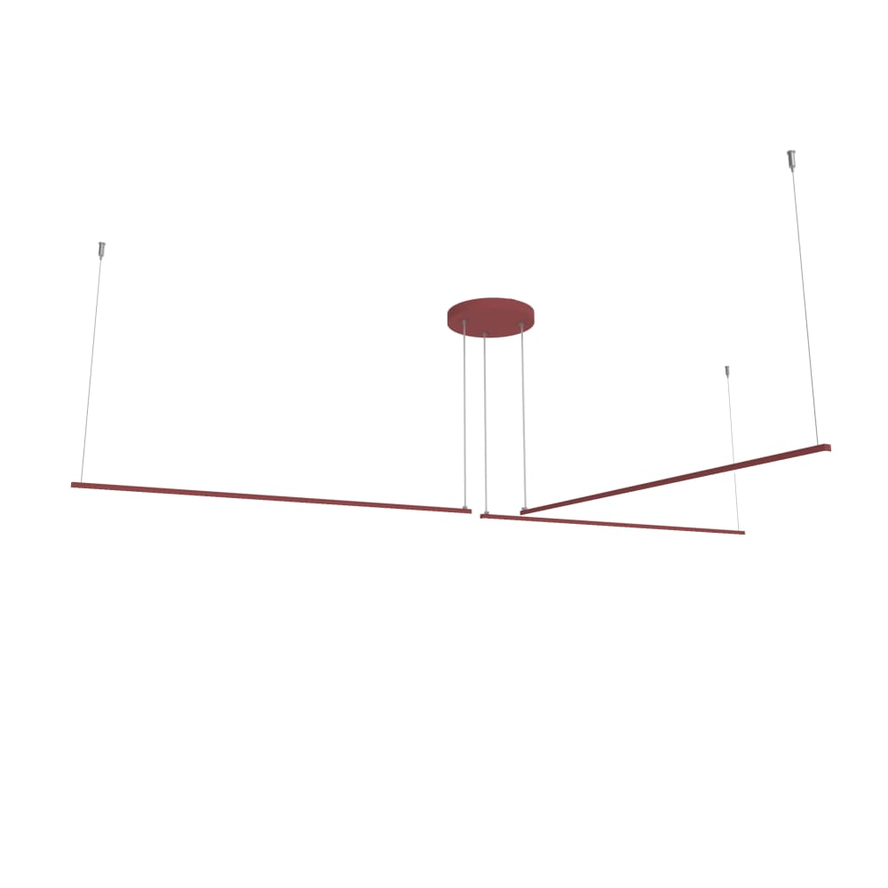 Suspension en métal rouge LED 4000k