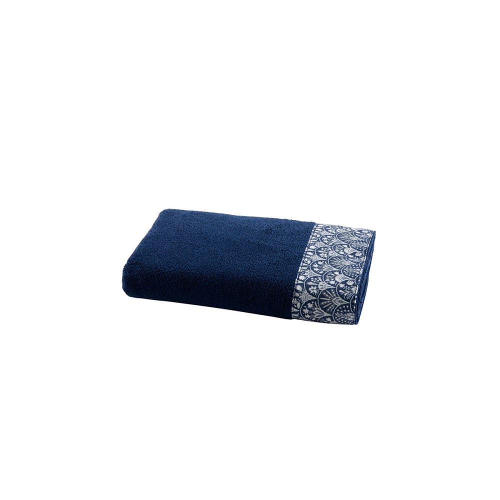 Serviette coton bleu foncé 50x100 cm Serviette coton bleu foncé 50x100 cm