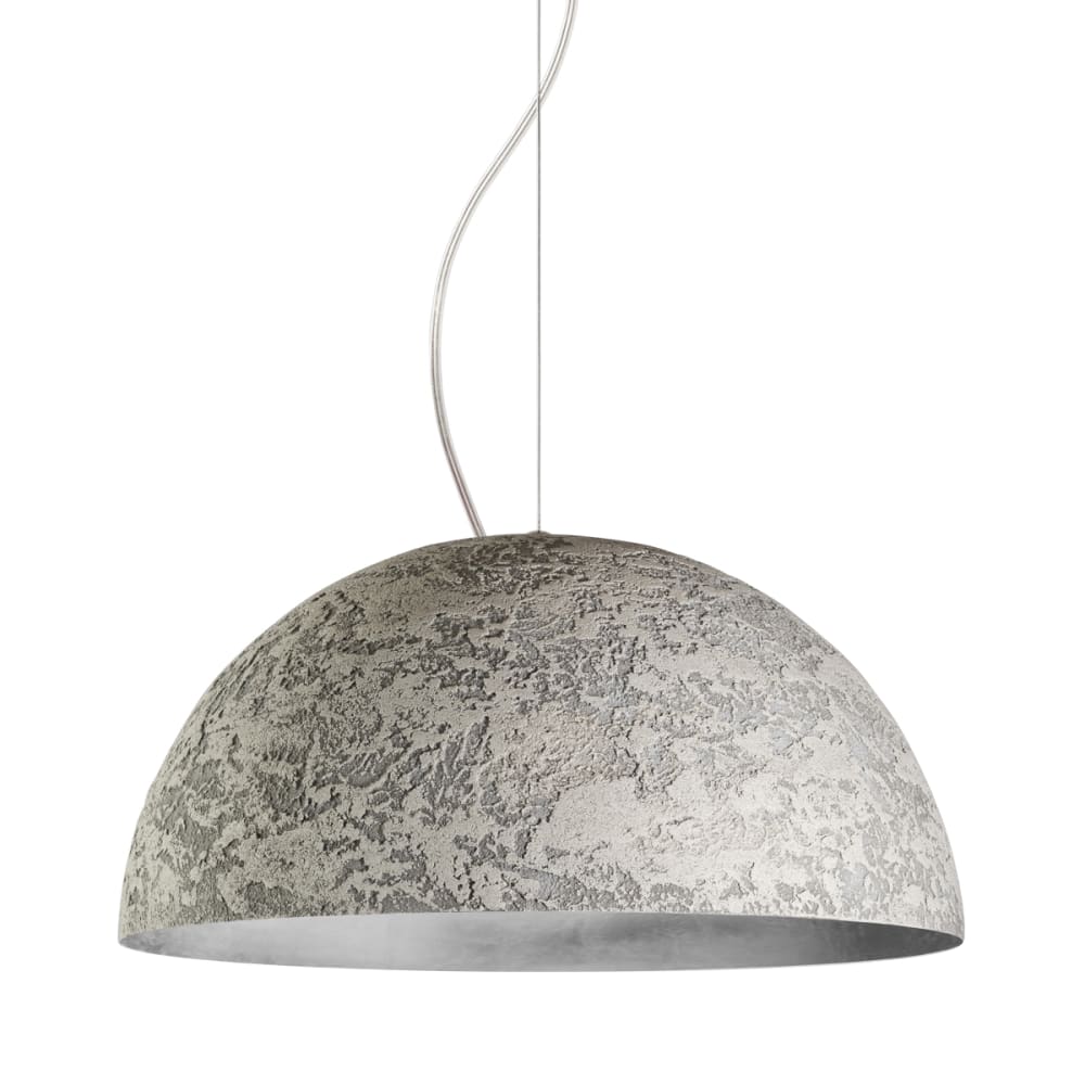 Venice - lampe à suspension en métal béton fogliaargento e27