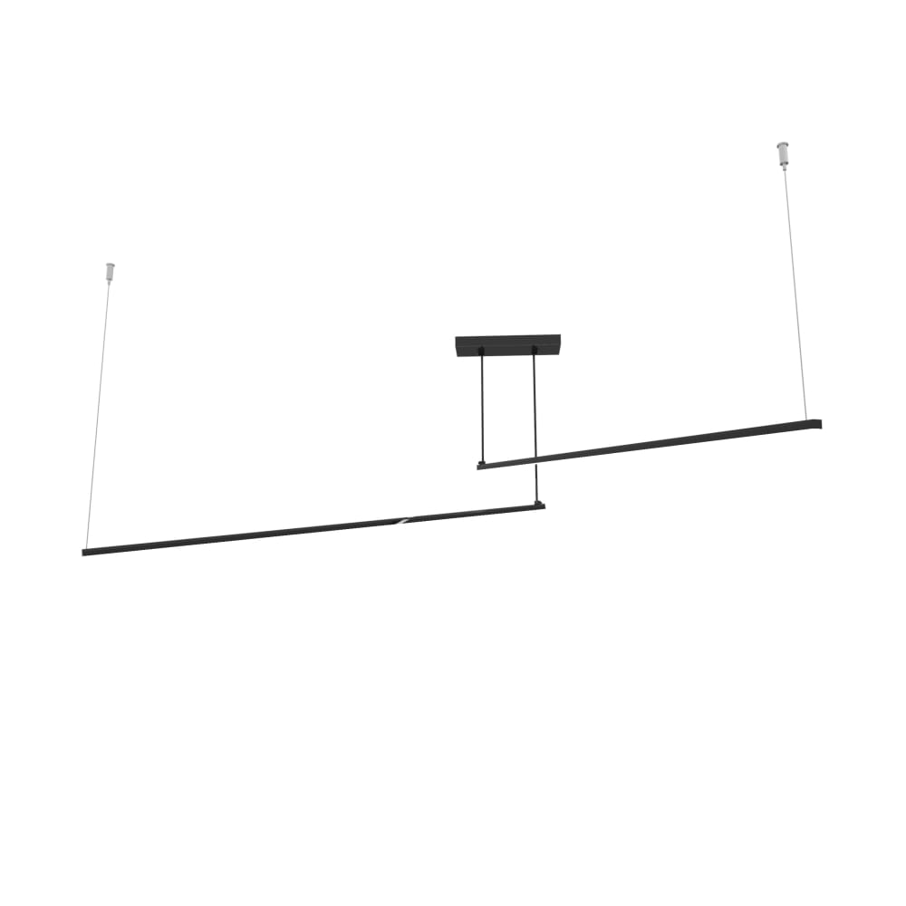 Splint - lampe à suspension en aluminium noir lucido strip.led