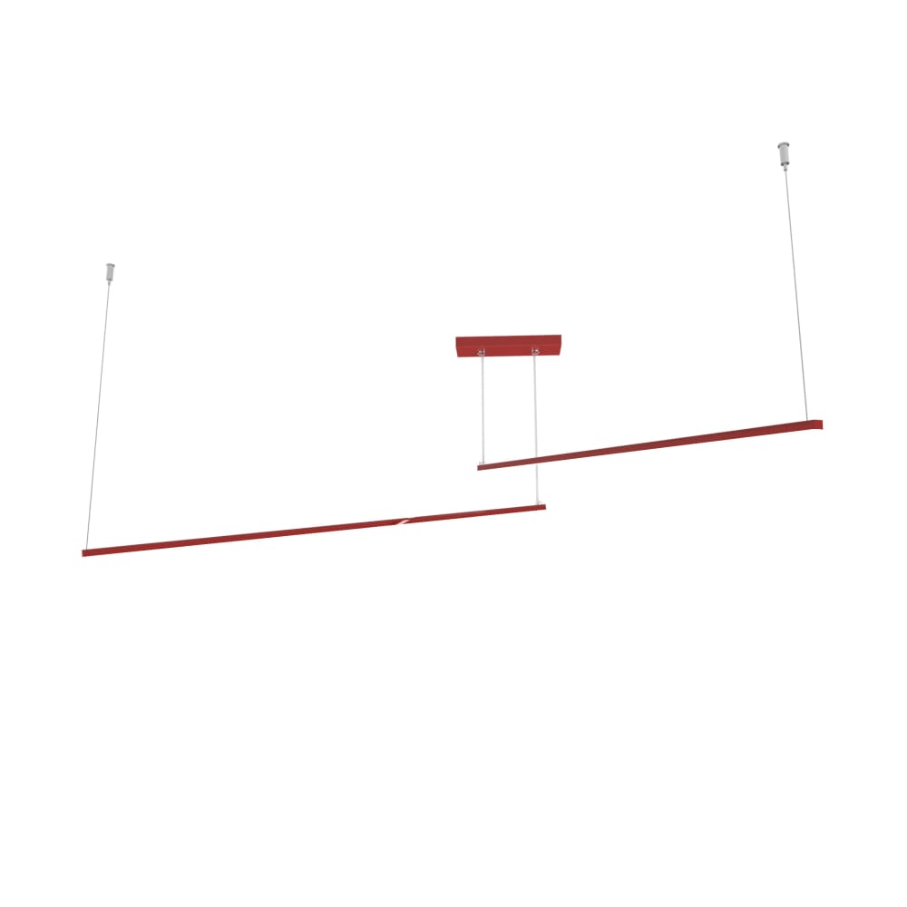 Splint - lampe à suspension en aluminium rouge lucido strip.led
