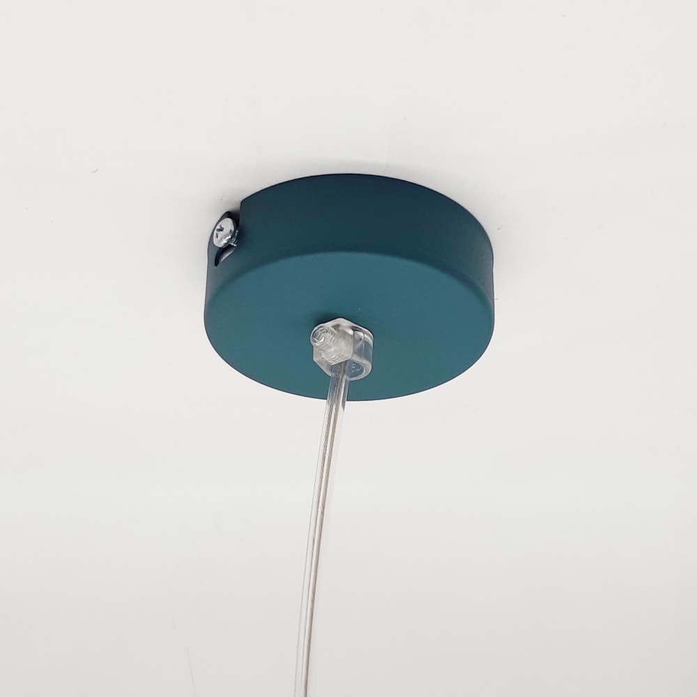 Dong - lampe à suspension en métal bleu e27 — vue 3