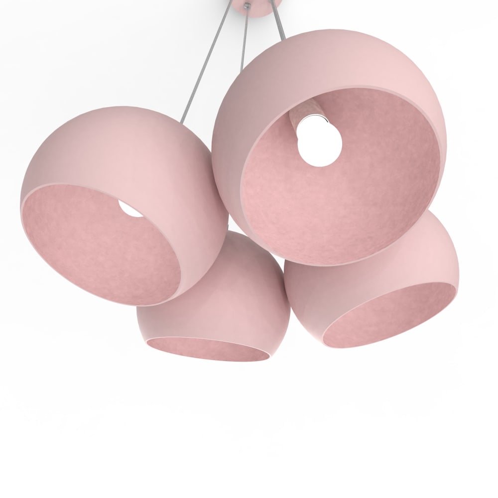 Joe - lampe à suspension en métal rose e27 — vue 4