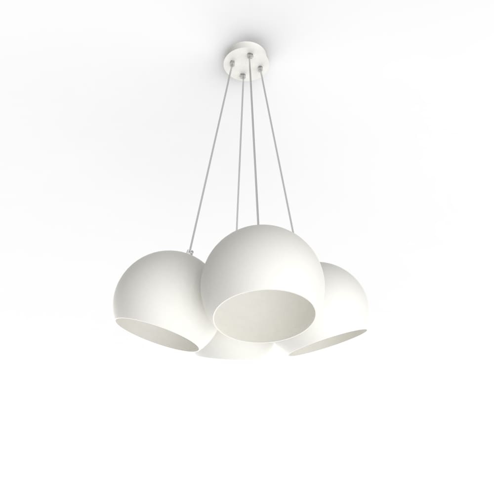 Suspension en métal blanc E27