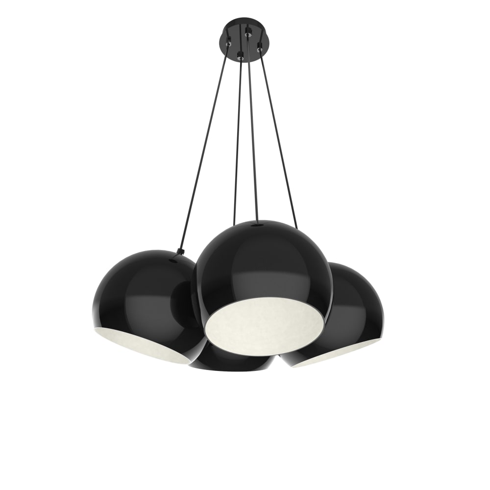 Joe - lampe à suspension en métal nero lucido bianco e27
