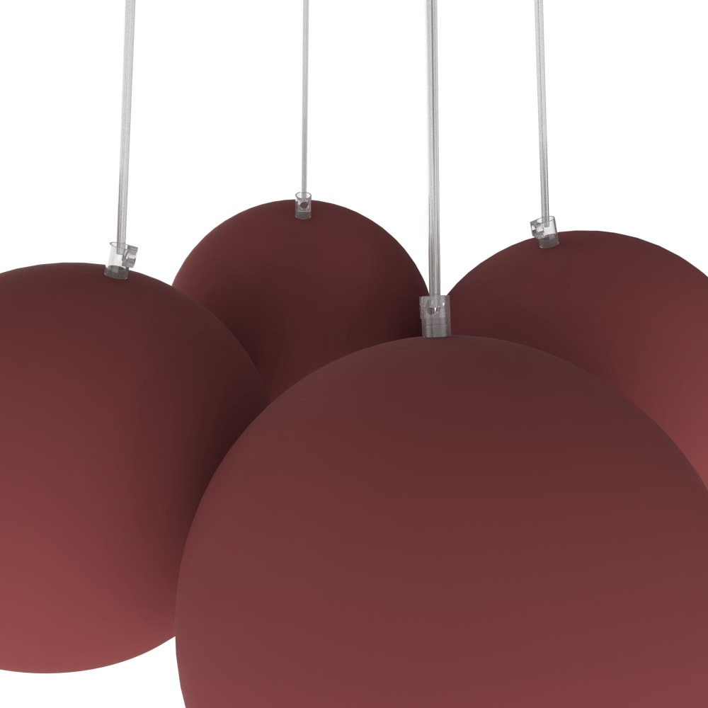 Joe - lampe à suspension en métal rouge e27 — vue 4