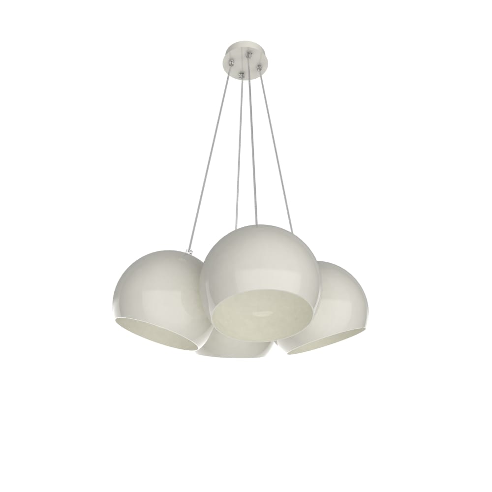 Joe - lampe à suspension en métal blanc lucido e27