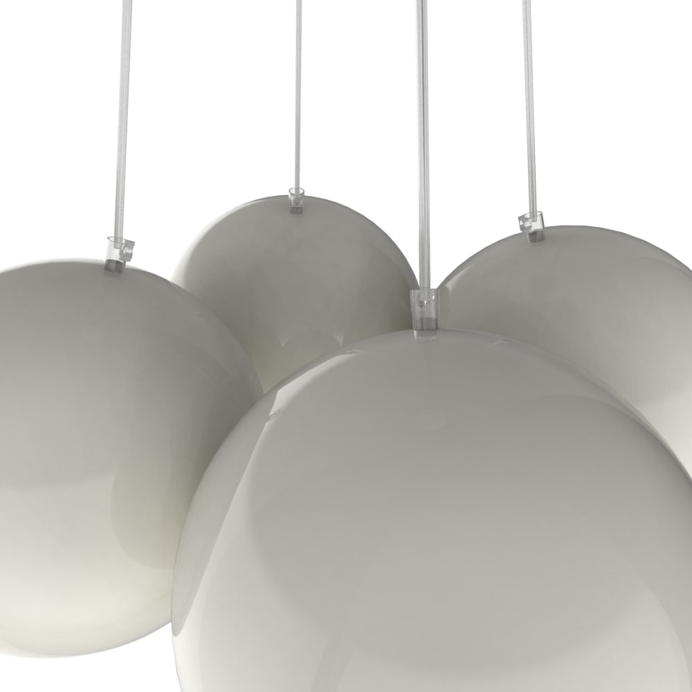 Joe - lampe à suspension en métal blanc lucido e27 — vue 4