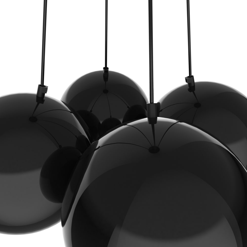 Joe - lampe à suspension en métal noir lucido e27 — vue 4