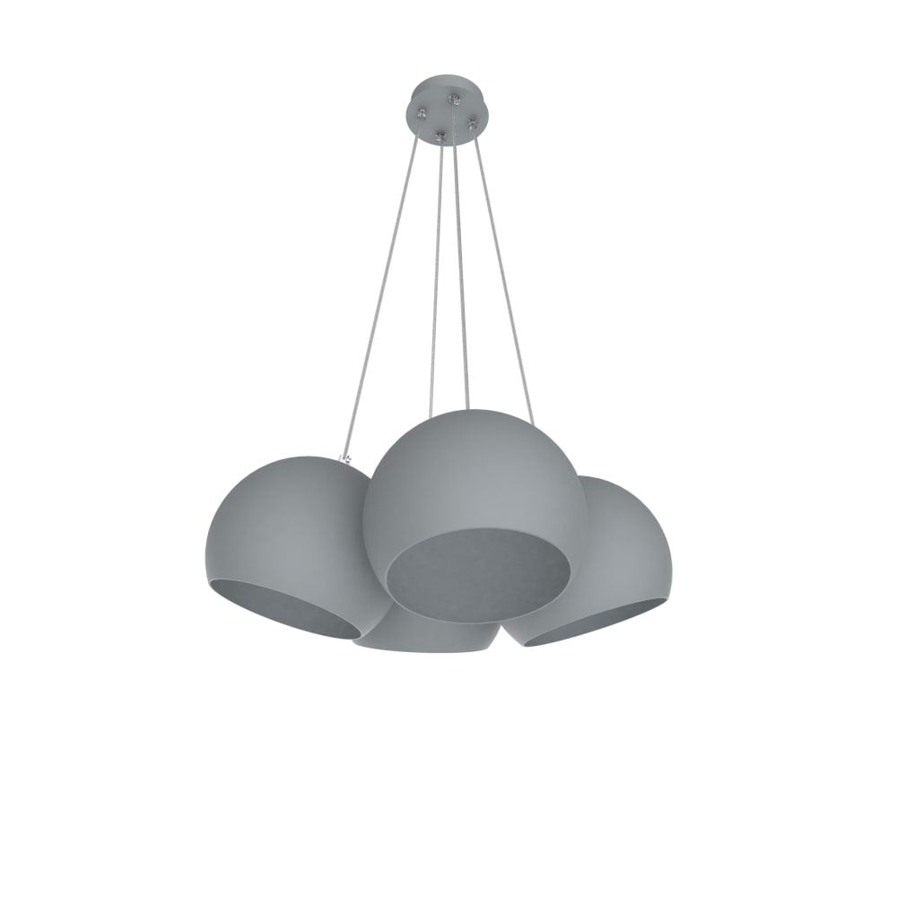 Joe - lampe à suspension en métal gris e27