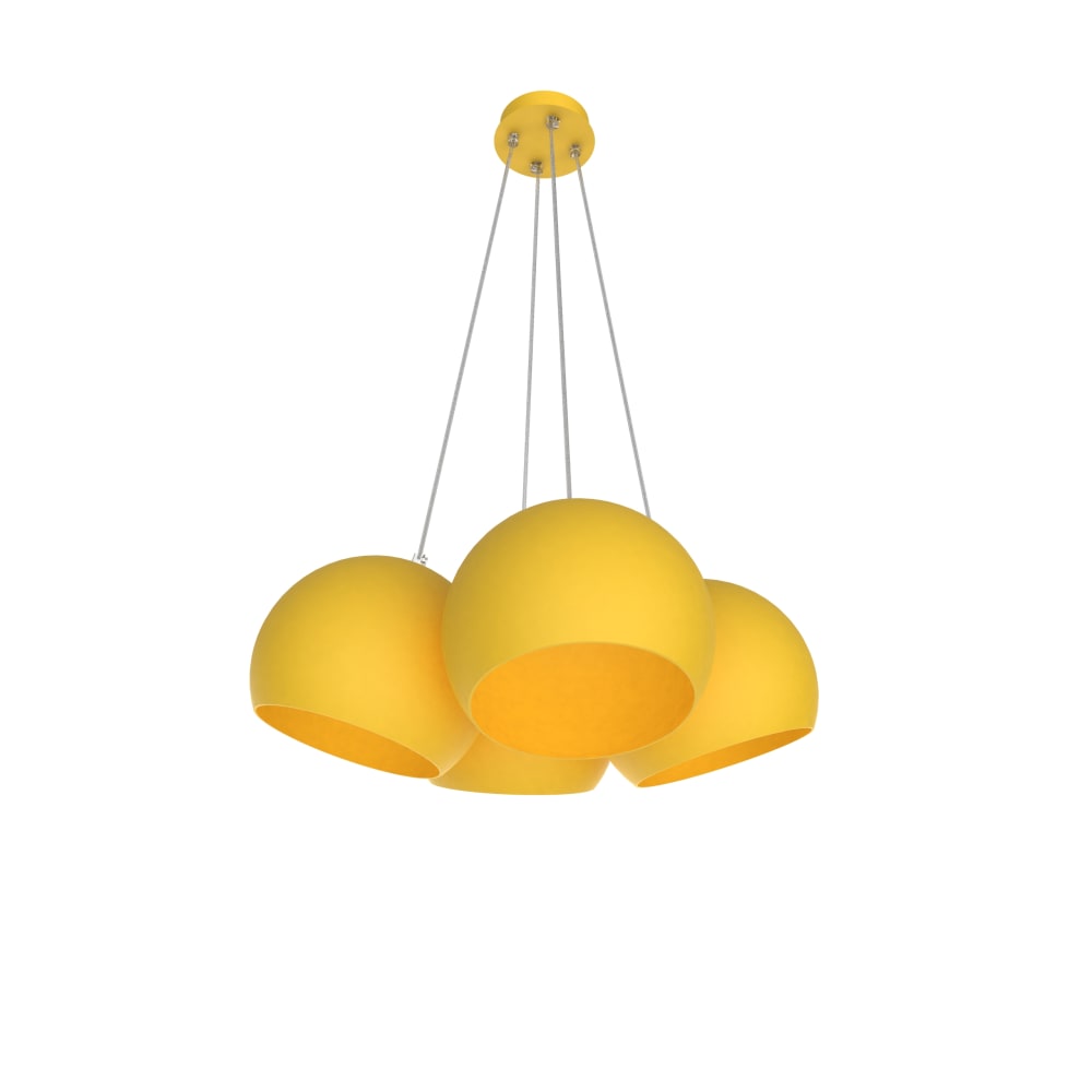 Joe - lampe à suspension en métal jaune e27