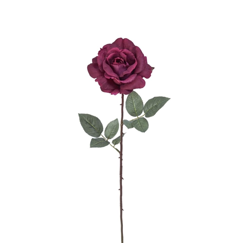 Tige de rose fermée artificielle rose et crème H64 - Maisons du Monde