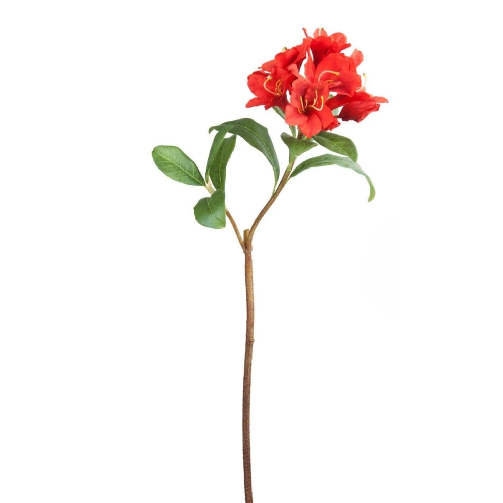 Sia Deco Künstlicher Rhododendronstiel H57, Koralle style modern orange Pes - Polyester