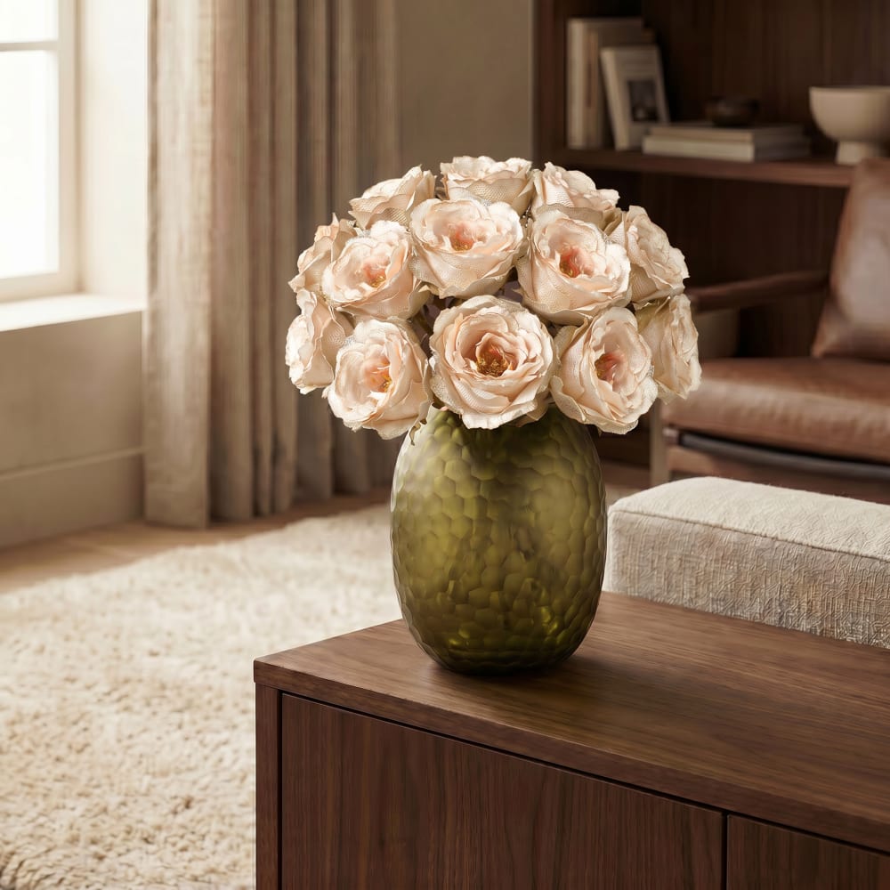 Tige de rose fermée artificielle blanche H55 - Maisons du Monde