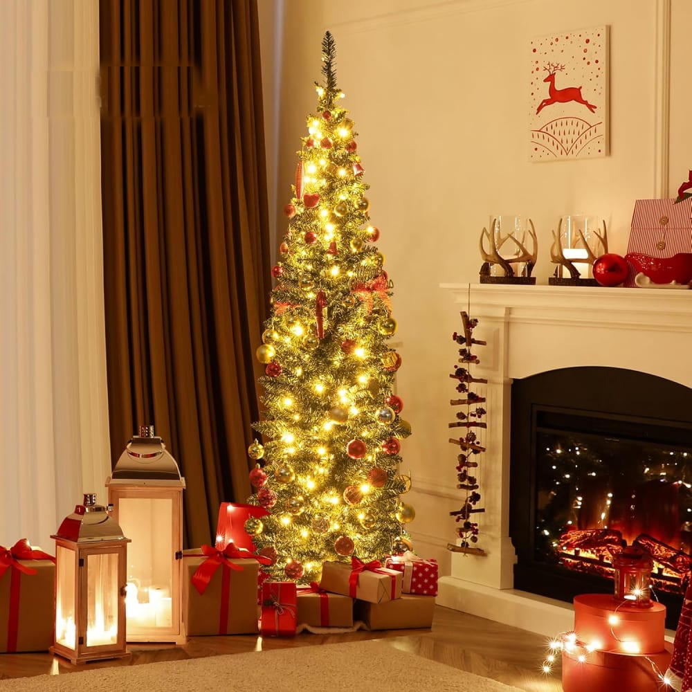 Sapin de noël artificiel 390 branches 38 x 38 x 180 cm vert - Maisons du Monde