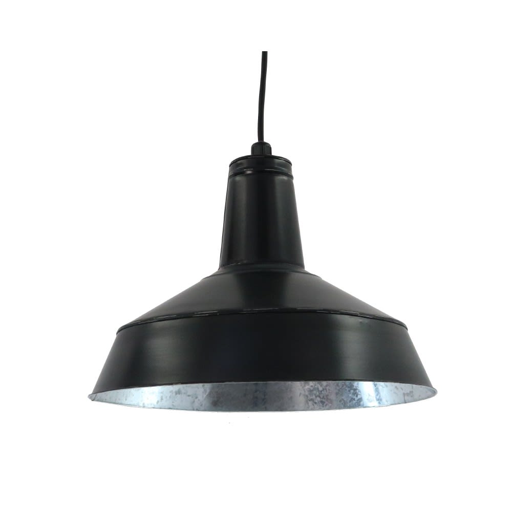 Suspension extérieur en acier galvanisé noir D.38cm