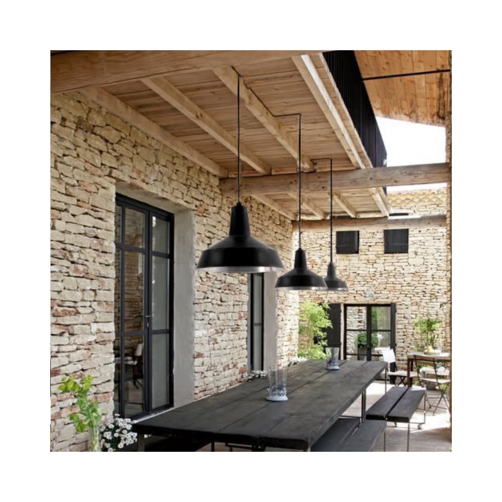 Suspension extérieur en acier galvanisé noir d.38cm - Maisons du Monde