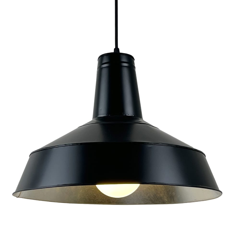 Suspension en acier galvanisé noir D.38cm