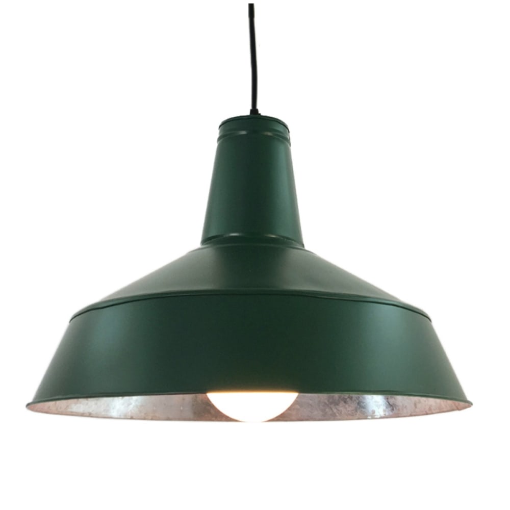 Suspension en acier galvanisé vert D.38cm