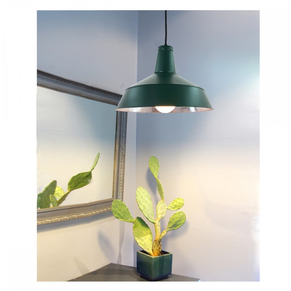 Suspension en acier galvanisé vert d.38cm — vue 3