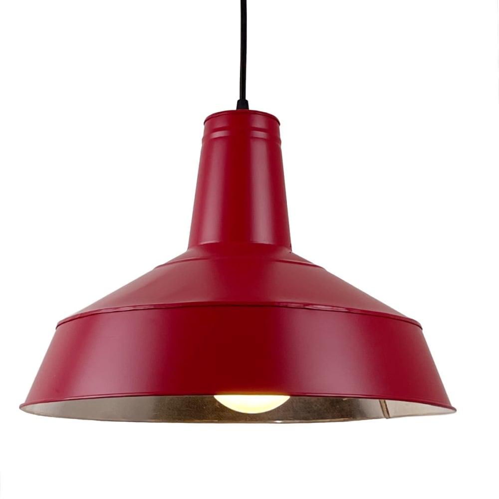 Suspension en acier galvanisé rouge D.38cm