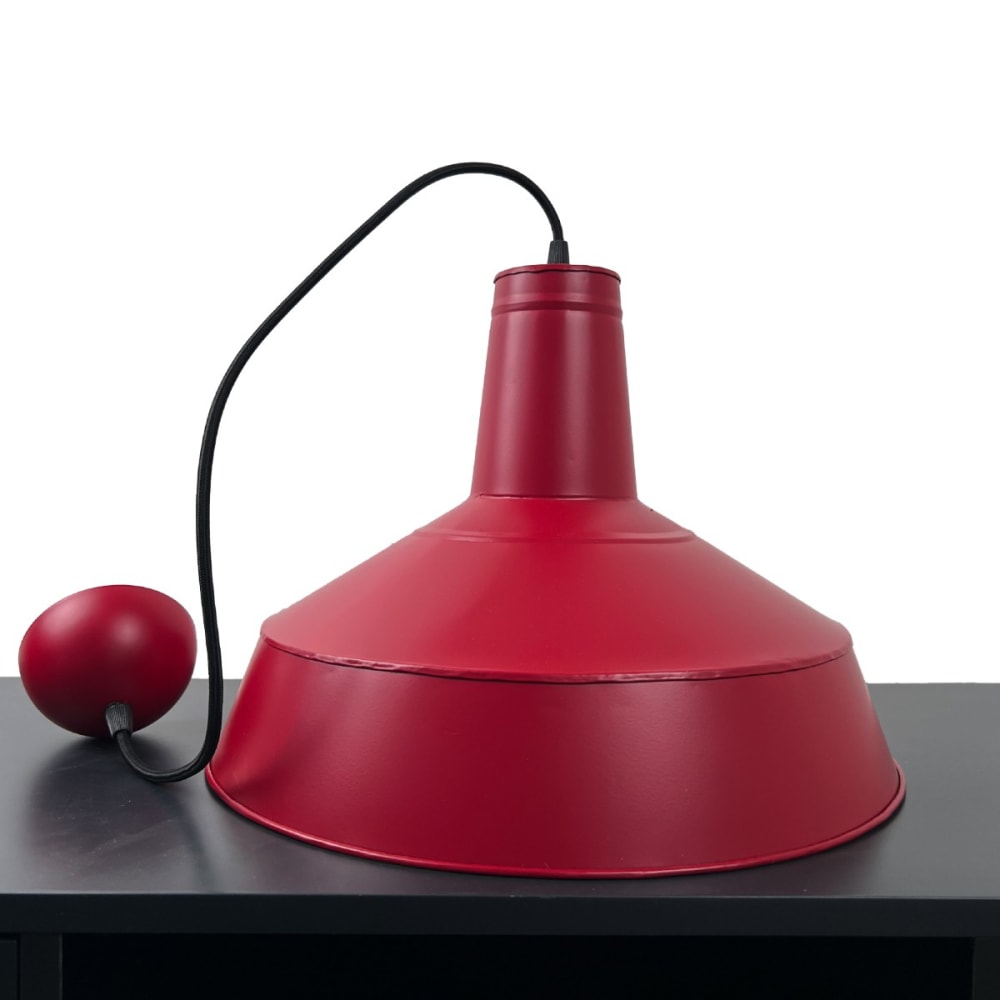Suspension en acier galvanisé rouge d.38cm — vue 4