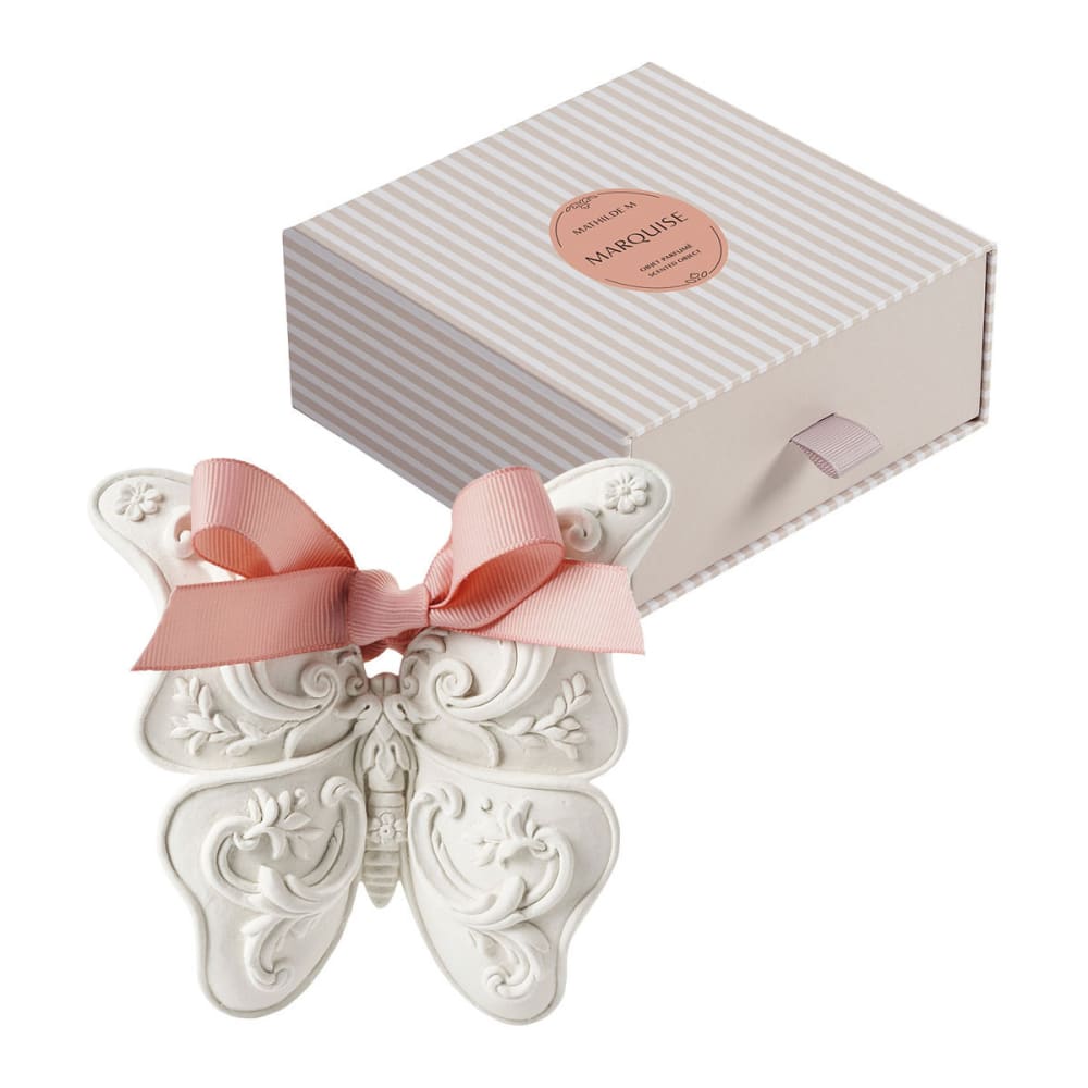 Mathilde M Grand papillon parfumé Blanc Porcelaine