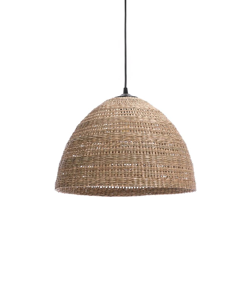 Suspension en jacinthe d'eau naturel, d.38 cm