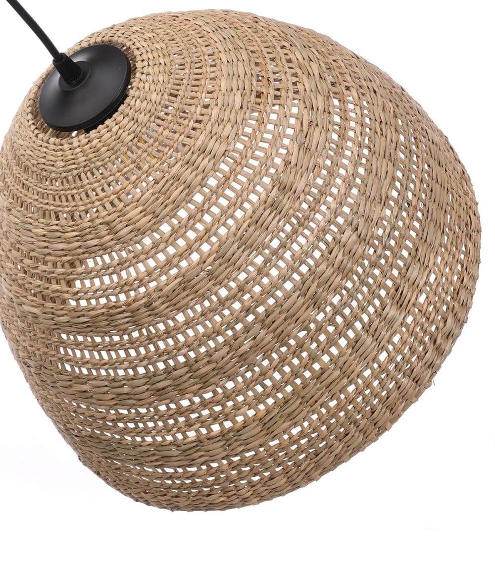Suspension en jacinthe d'eau naturel, d.38 cm — vue 4