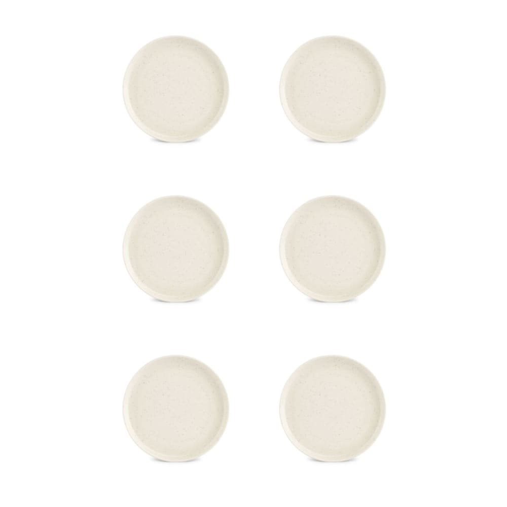Lot de 6 assiettes blanc