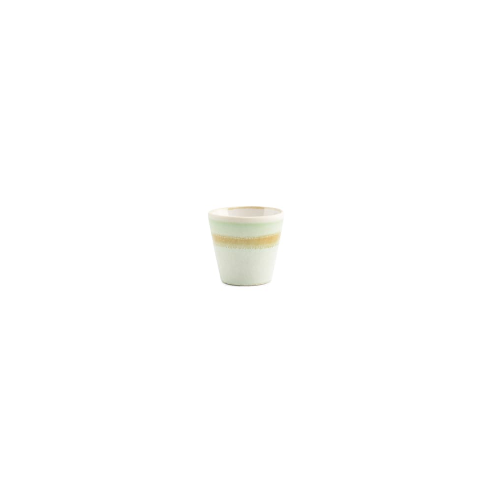 Lot de 4 tasses moka vert en grès 10cl