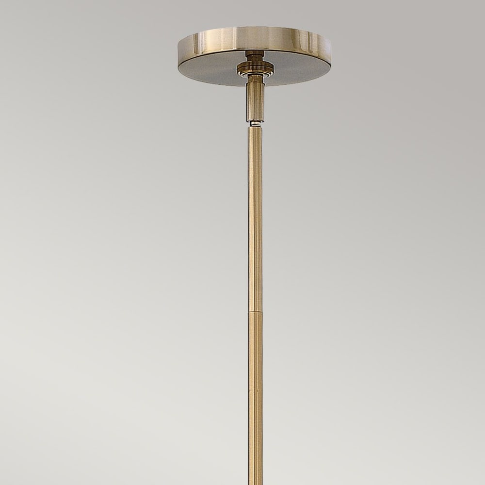 Lustre en verre et métal caramel brossé — vue 4