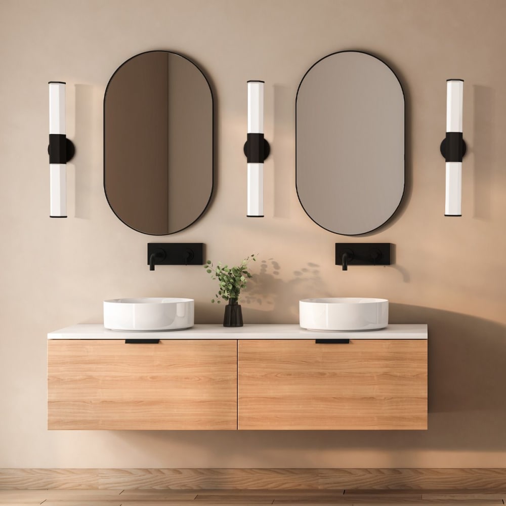Applique murale en métal et verre opale gravé noir mat - Maisons du Monde