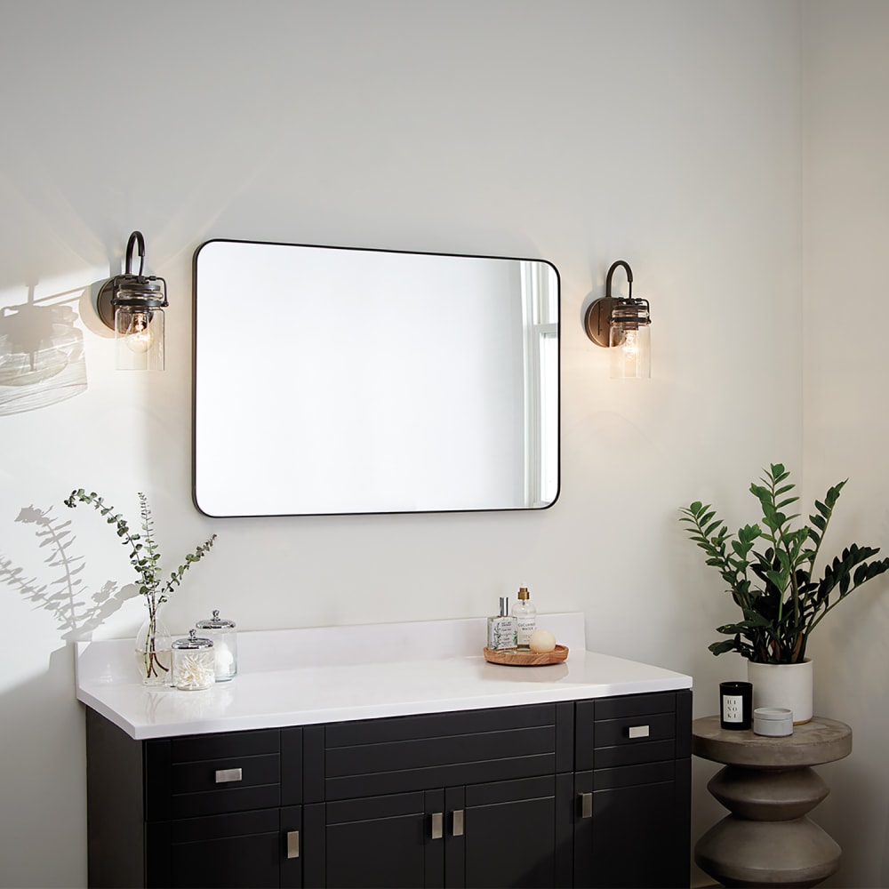 Applique murale en métal et verre bronze antique - Maisons du Monde