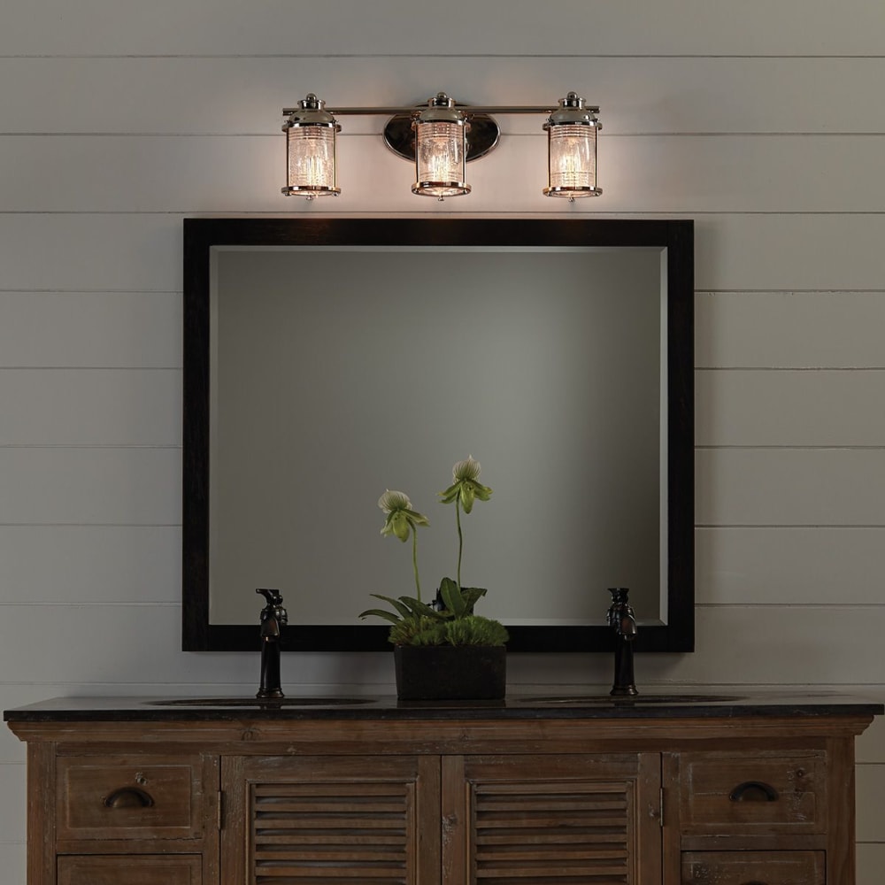 Applique murale en métal et verre clair grainé chrome poli — vue 4