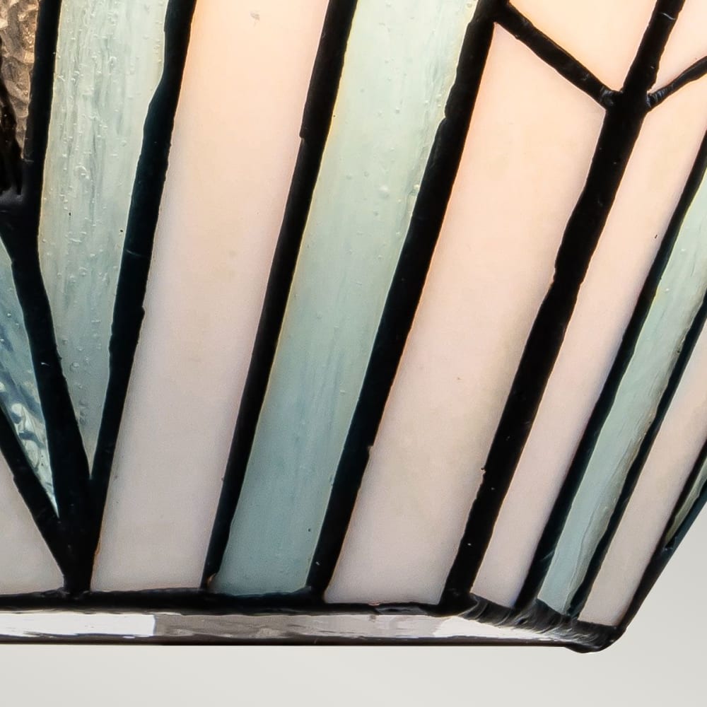 Applique murale verre et acier bronze vintage — vue 4