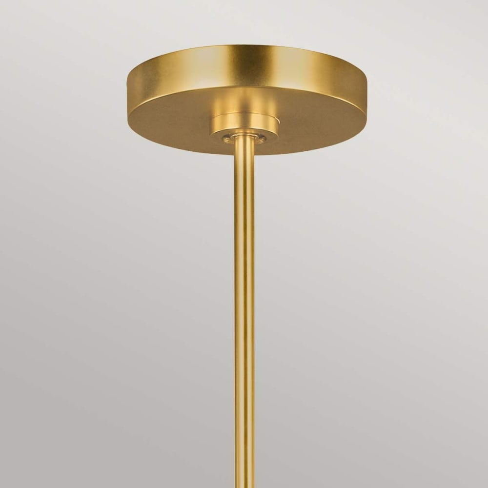 Lustre en métal laiton bruni — vue 4