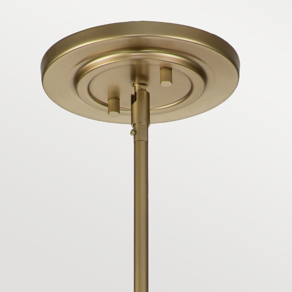 Suspension en métal et verre opale, laiton peint naturel — vue 4