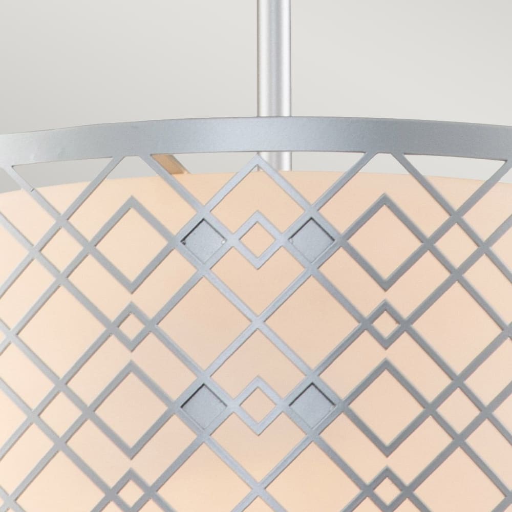 Suspension en métal et verre laqué argenté - Maisons du Monde