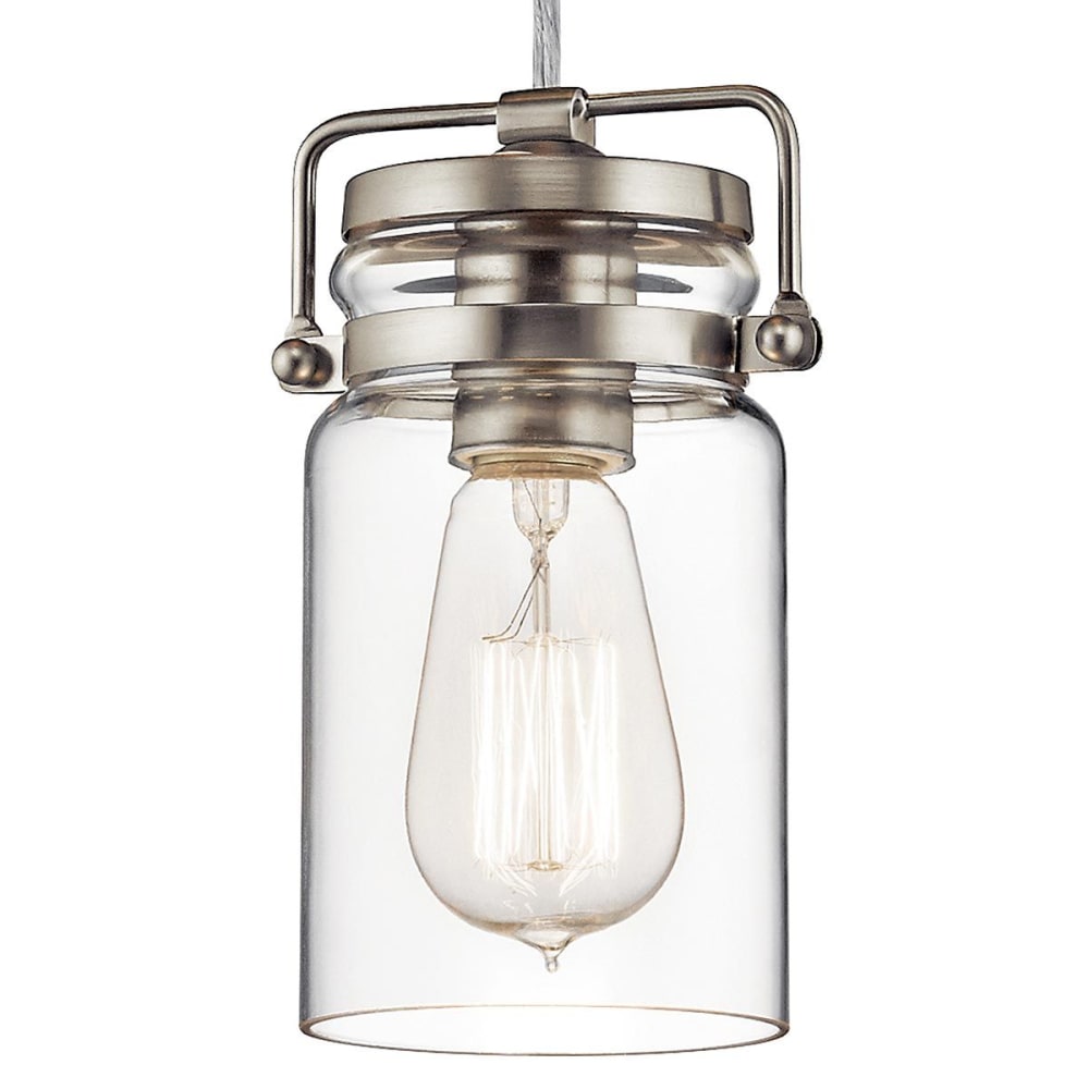 Suspension en métal et verre nickel brossé — vue 4
