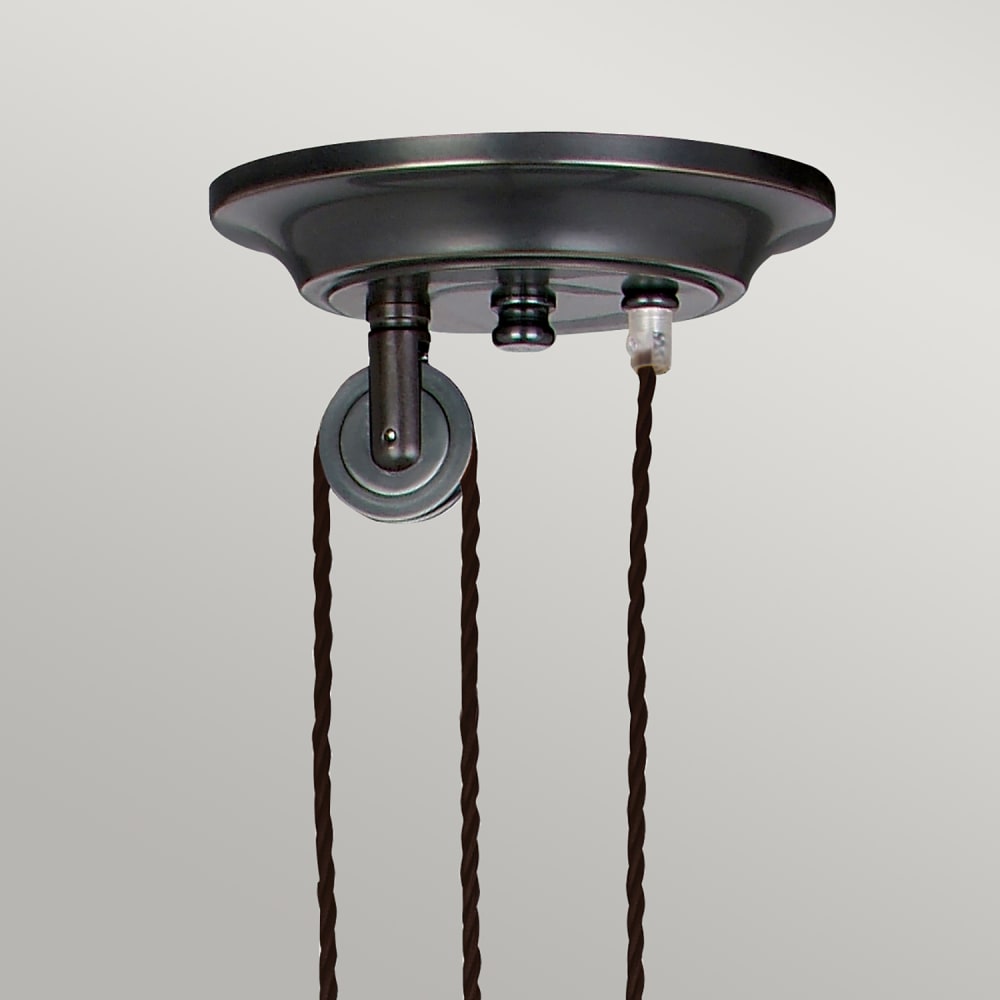Suspension en métal bronze ancien — vue 3
