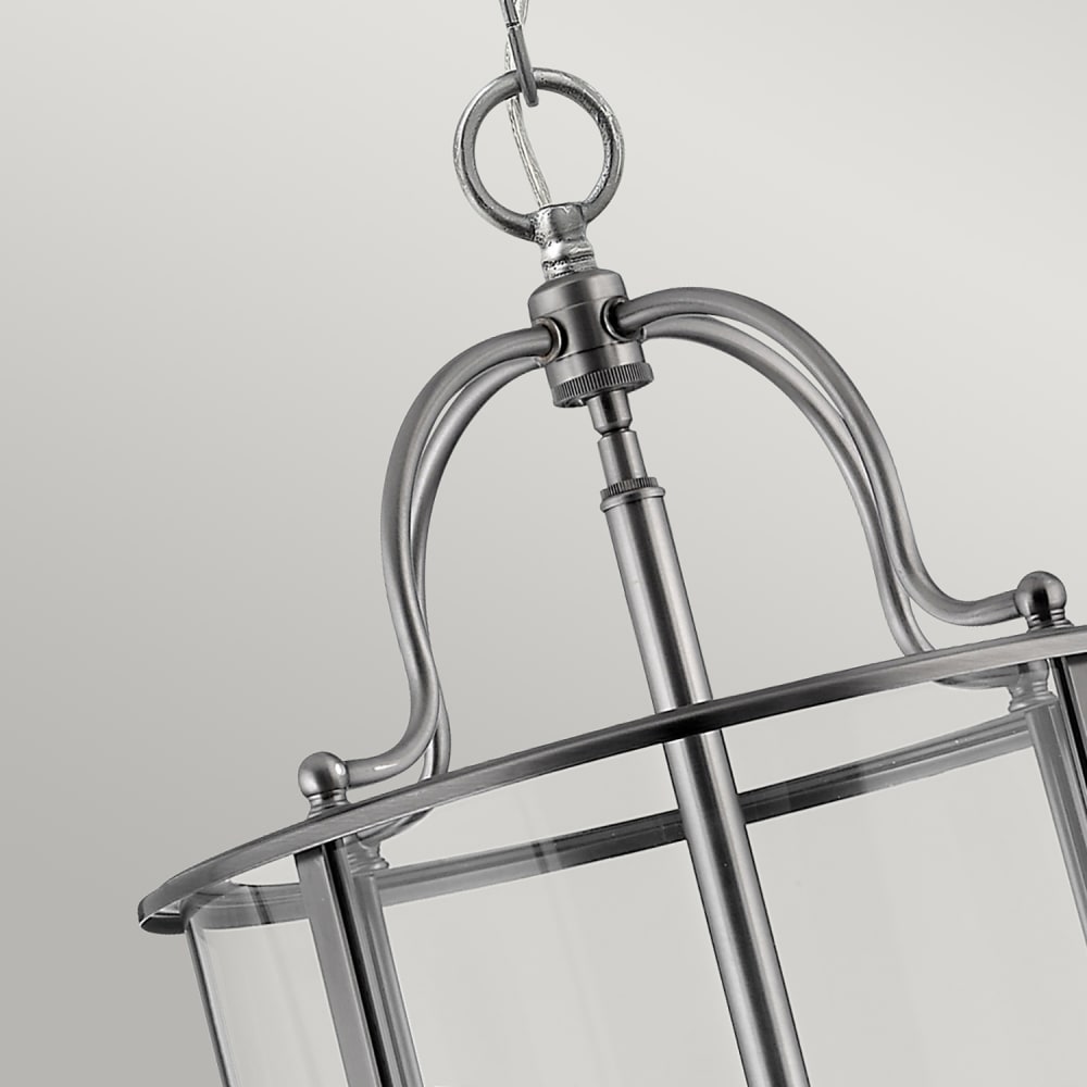 Suspension en métal et verre transparent étain — vue 4