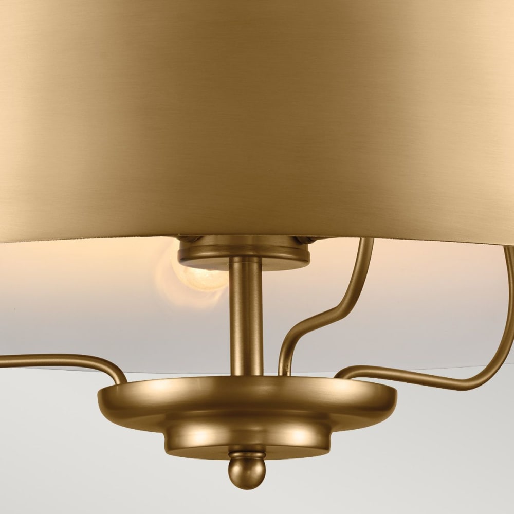 Suspension à double choix laiton naturel brossé D40,6cm — vue 4