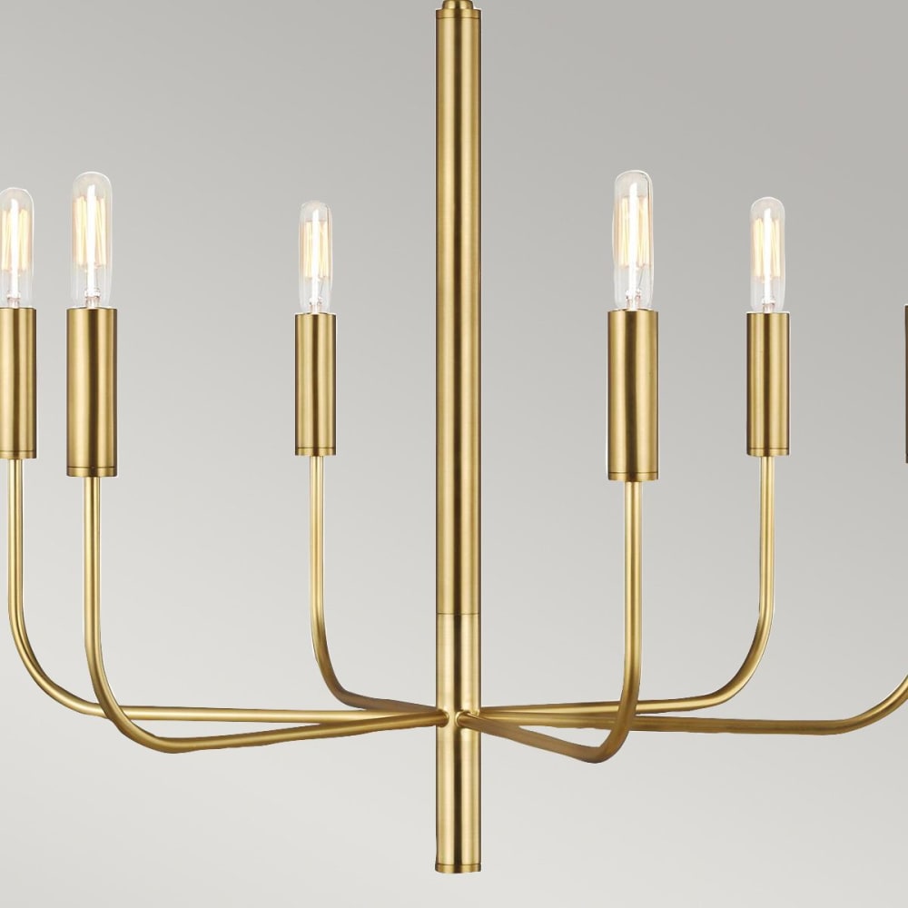 Lustre en métal laiton bruni — vue 4