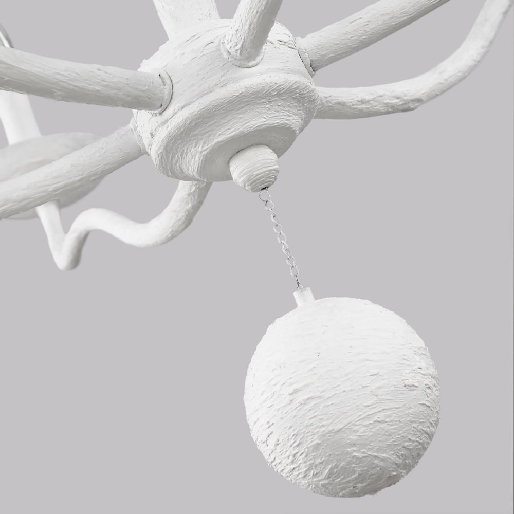 Lustre en métal plâtre blanc — vue 4