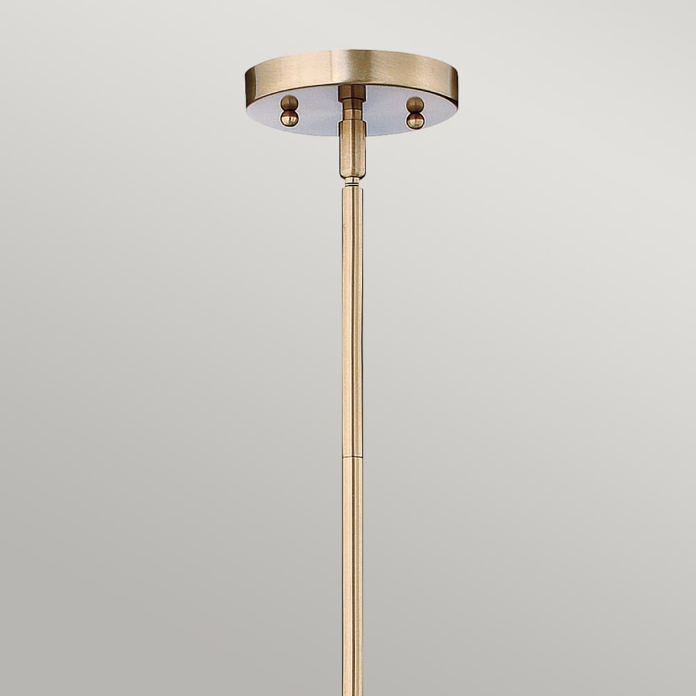 Suspension en verre et métal caramel brossé — vue 3