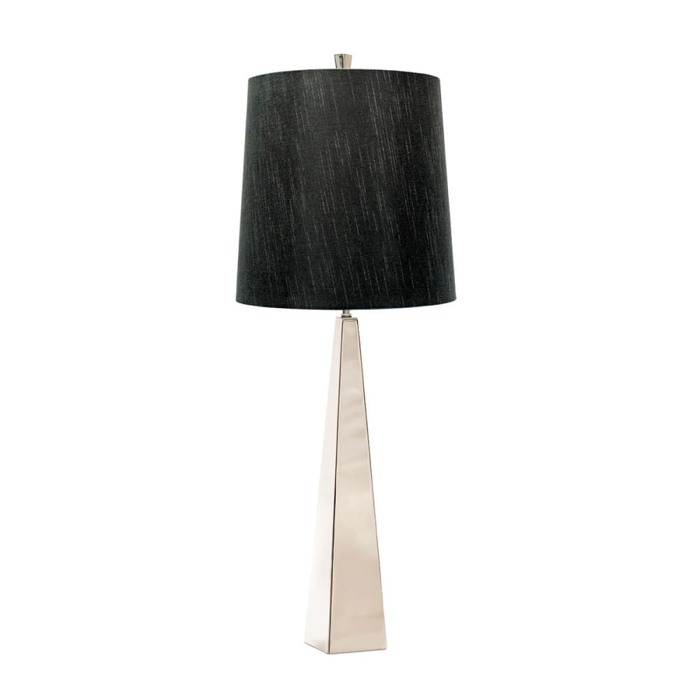 Lampe à poser en métal nickel poli H:79cm