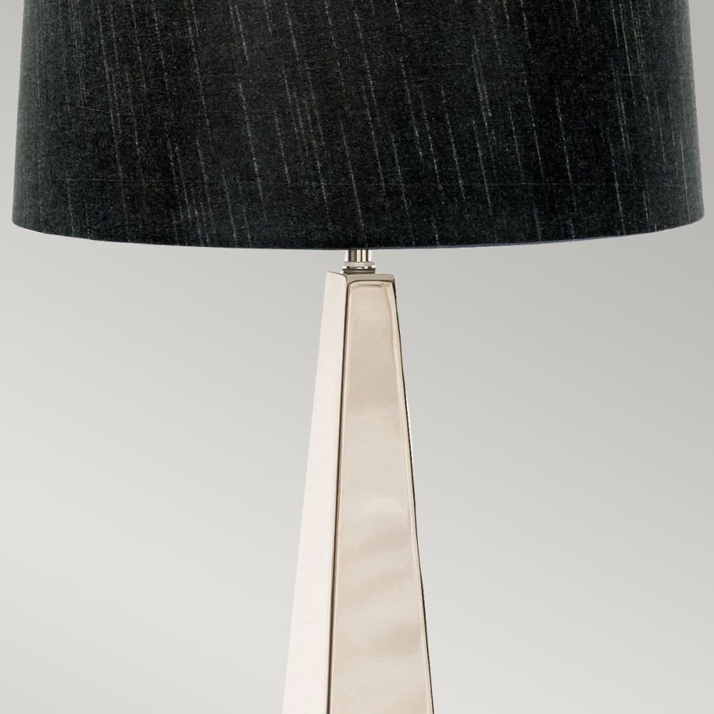 Lampe à poser en métal nickel poli H:79cm — vue 3