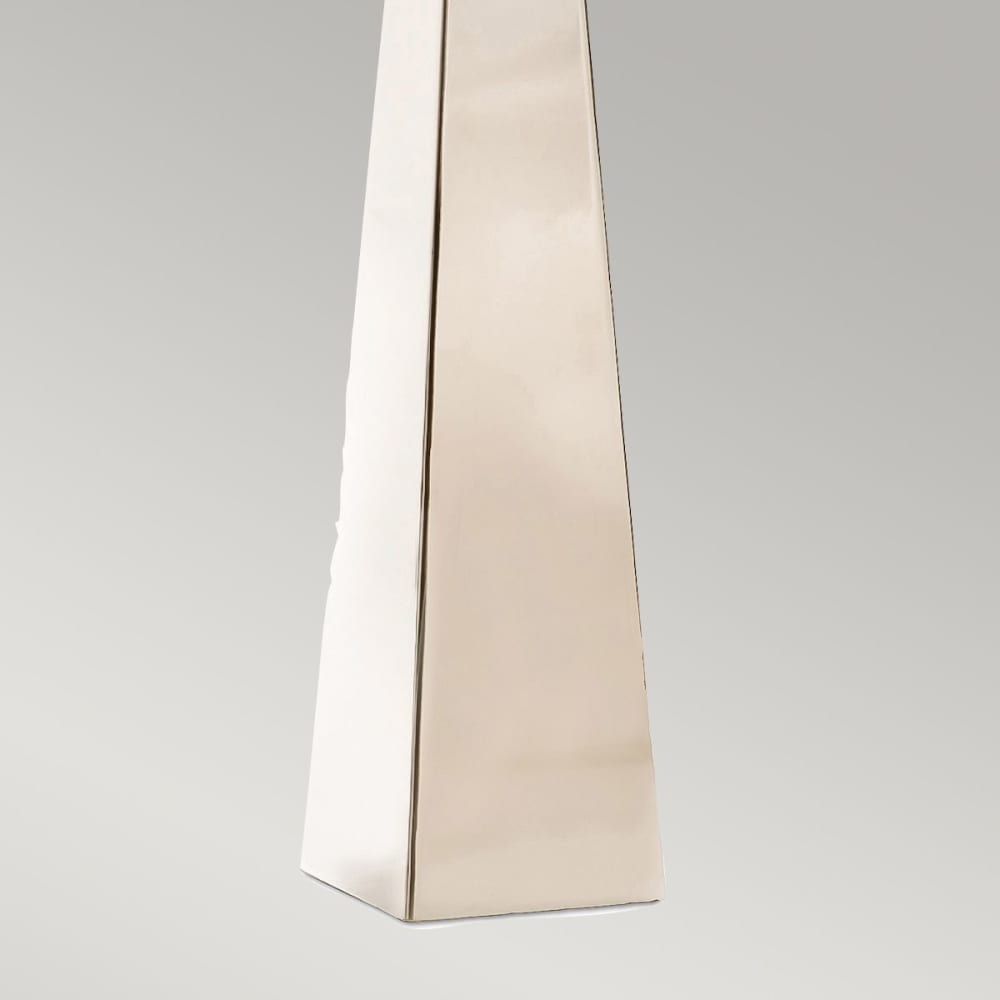 Lampe à poser en métal nickel poli H:79cm — vue 4